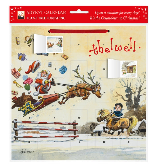 Norman Thelwell: Showjumping Santa Advent Calendar (with stickers)-9781835622483