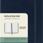 Moleskine 2025 12-Month Weekly Pocket Hardcover Notebook: Sapphire Blue-8056999270339