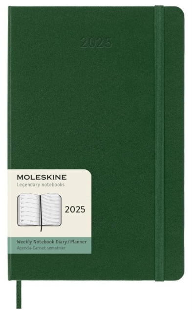 Moleskine 2025 12-Month Weekly Large Hardcover Notebook: Myrtle Green-8056999270711