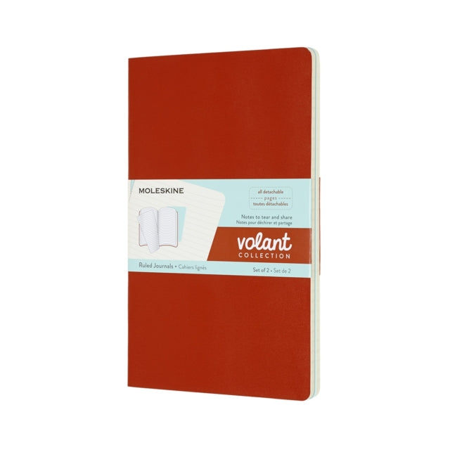 VOLANT JOURNALS LARGE RULED CORAL ORANGE-8058647620527