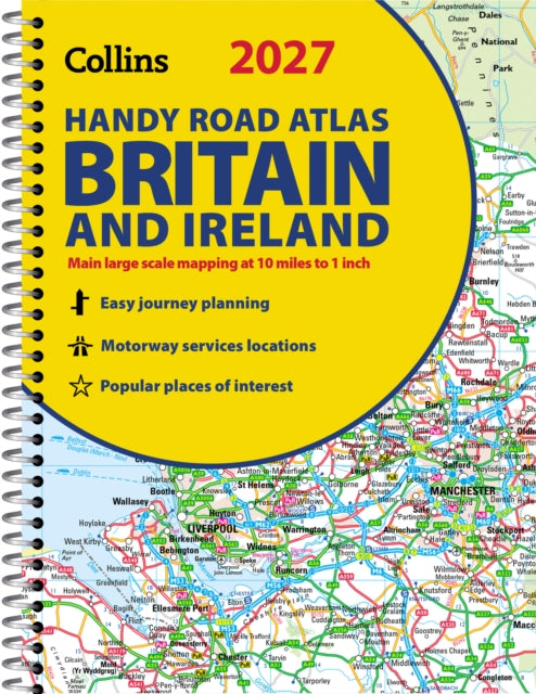 Collins Handy Road Atlas Britain and Ireland 2027 (A5 Spiral) : Clear, Easy-to-Read Mapping-9780008779047