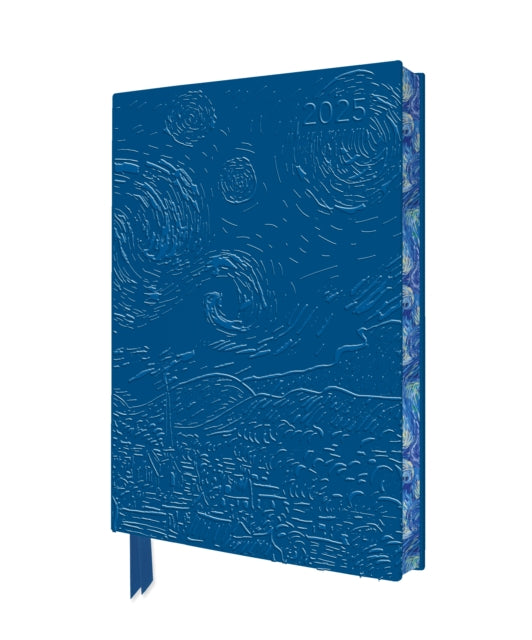 Vincent van Gogh: The Starry Night 2025 Artisan Art Vegan Leather Diary Planner - Page to View with Notes-9781835621592