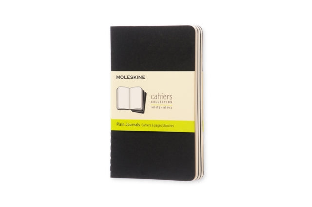 Moleskine Plain Cahier - Black Cover (3 Set)-9788883704918